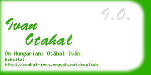 ivan otahal business card